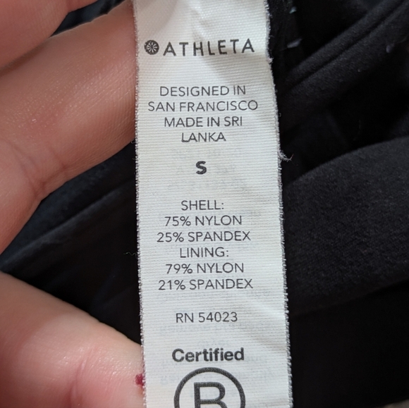 Athleta Black Strappy Athletic Exercise Workout Sports Bra S - Picture 8 of 9